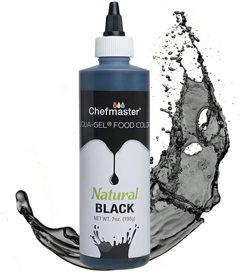 Chefmaster Black Natural Food Coloring - 7 oz - Image 1